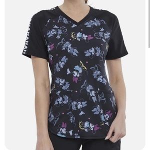 Minnie Mouse Scrubs Disney V Neck Top size L